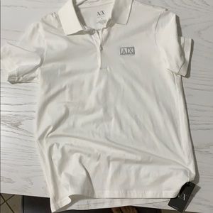 Armani Exchange White Polo tee